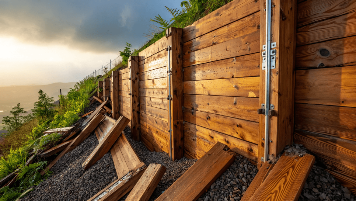 bois pour mur de soutènement